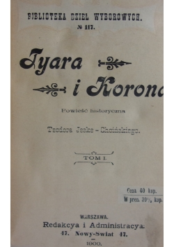 Tyara i Korona , tom I,1900 r.