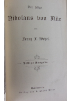Der felige Nikolaus von Flue