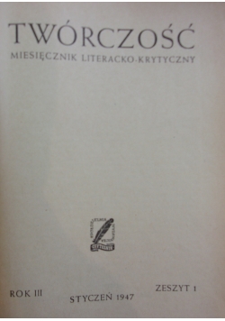 Twórczość miesięcznik literacko-krytyczny, 1949r.