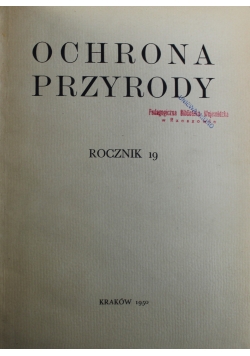 Ochrona Przyrody rocznik 19 1950 r