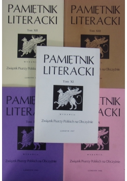 Pamiętnik literacki, zestaw 5 książek