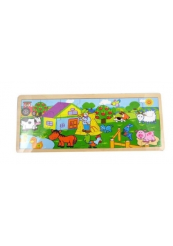 Drewniana układanka puzzle Farma