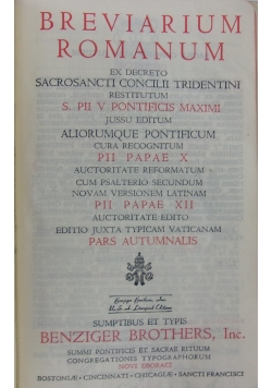 Breviarium Romanum, 1945 r.