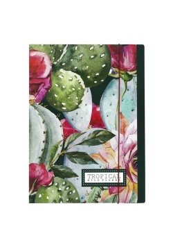 Teczka z gumką A4 Tropical wildflower 5 sztuk
