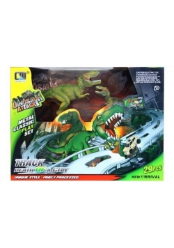 Tor samochodowy z akcesoriami dinozaury 29el