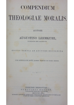Compedium theologiae moralis. 1891r.