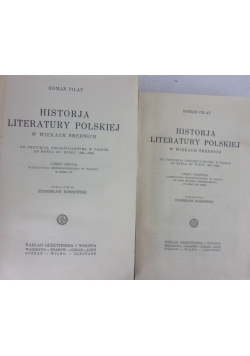 Historia Literatury Polskiej, tom I,cz I-II, 1926r.