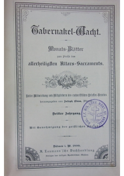 Tabernakel Nacht 1899r.