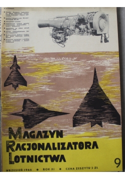 Magazyn racjonalizatora lotnictwa  nr 9