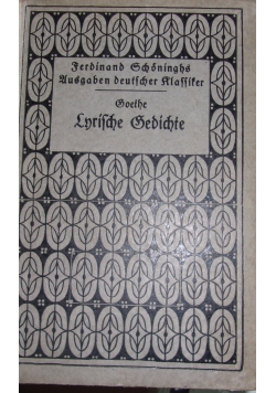 Goethe  Inrische Gedichte. 1922 r.