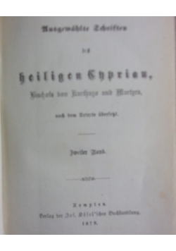Heiligen Cyprian, 1879 r.