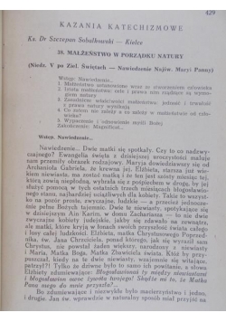 Kazania katechizmowe, 1948 r.