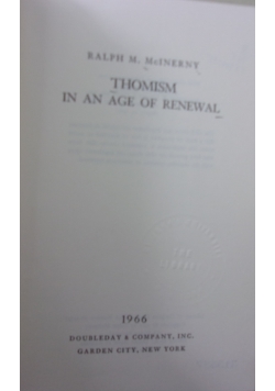 Thomism in an age of renewal