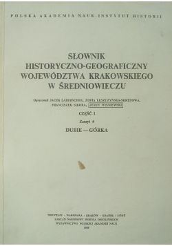 Słownik historyczno-geograficzny województwa krakowskiego w średniowieczu.,część I,zeszyt 4