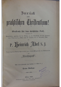Buruck praktischrn Christrnthum,1896r.