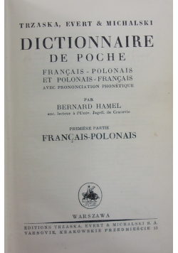 Podręczny słownik francusko polski1938r