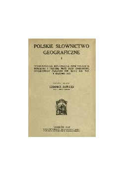 Polskie słownictwo geograficzne I, 1922r.
