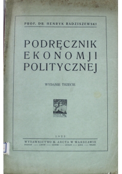 Podręcznik ekonomji politycznej 1922 r.