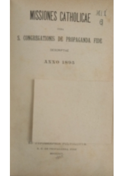 Missiones Catholicae, 1895 r.