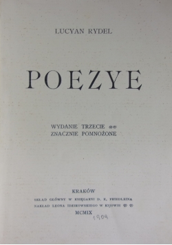 Poezye, 1909 r.