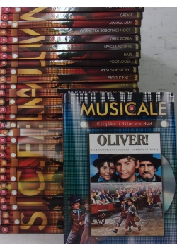 MUSICALE .Książka i film DVD ,zestaw 31 płyt