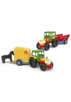Traktor z przyczepą, różne rodzaje
