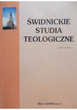 Świdnickie studia teologiczne, rok I nr. 1
