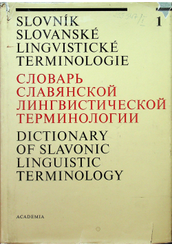 Dictionary of slavonic linguistic terminology