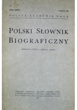 Polski Słownik Biograficzny Zeszyt 129