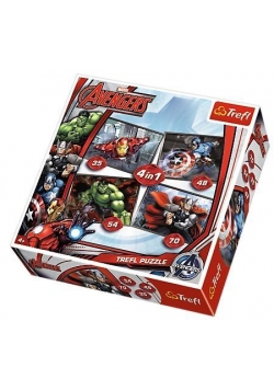 Puzzle 4w1 Avengers TREFL