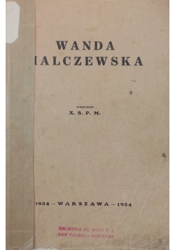 Wanda Malczewska  ,1934 r.