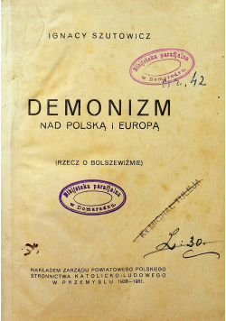 Demonizm nad Polską i Europą 1931 r.