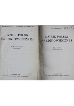 Dzieje Polski Średniowiecznej Tom 1 do 2  1926 r