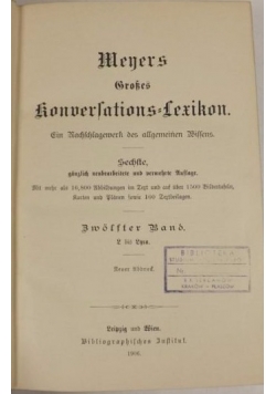 Meyers  Konversations-Lexikon  Erfter Band , 1906 r.