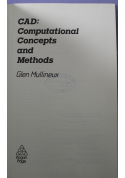 CAD Computational Concepts and Methods