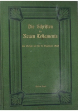 Die Schriften des Neuen Testaments, 1929 r.