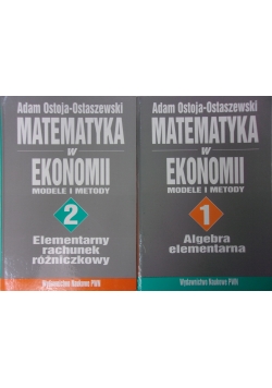 Matematyka w ekonomii ,Tom I,II