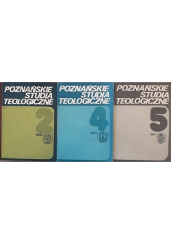 Poznańskie studia teologiczne, nr 2 i 4 i 5