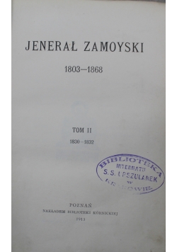 Jenerał Zamoyski tom ii 1913 r.