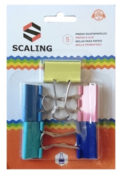Klips metalowy na blistrze 32mm 5 sztuk 12 pakietów