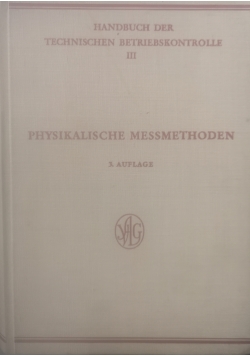 Physikalische Messmethoden 3 Auflage