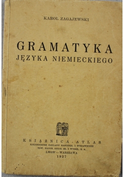 Gramatyka języka niemieckiego 1927 r.