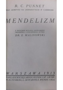 Mendelizm, 1913 r.