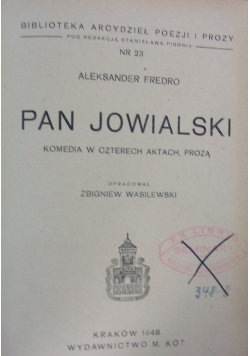 Pan Jowialski, 1948 r.