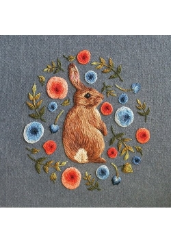 Karnet kwadrat z kopertą Little Rabbit