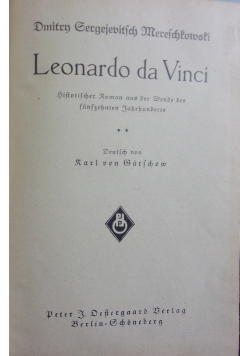 Leonardo da Vinci, 1901 r.