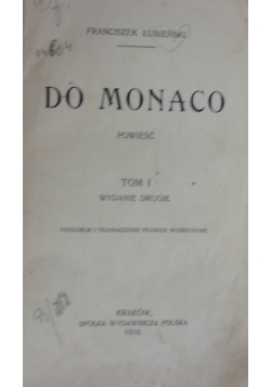 Do Monaco, 1910 r.