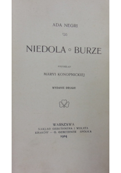 Niedola Burze, 1904r.