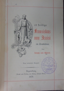 Der Heilige Franziskus von Assisi,1879r.