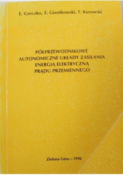 Półprzewodnikowe autonomiczne układy zasilania energią elektryczną